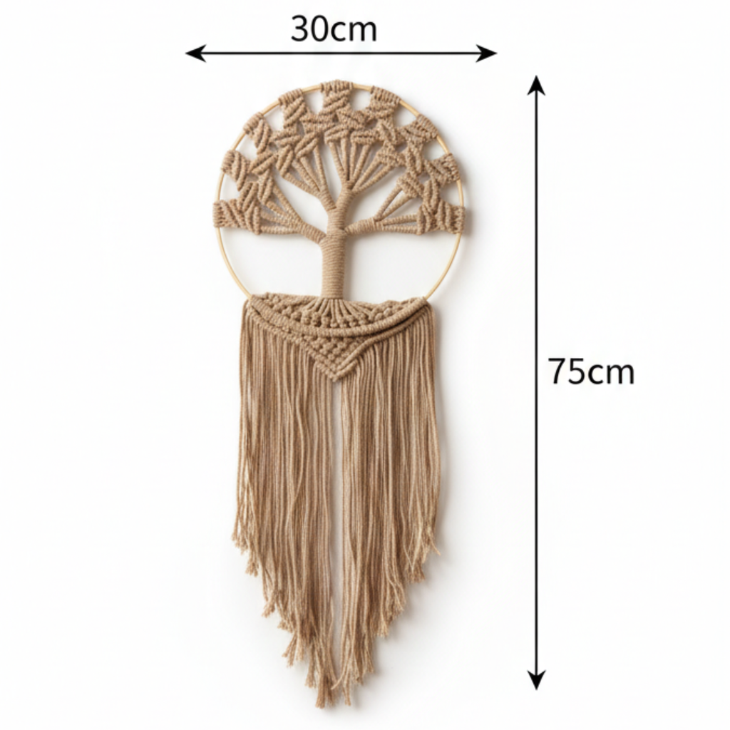 Árvore da Vida em Macramé — Raízes da Alma