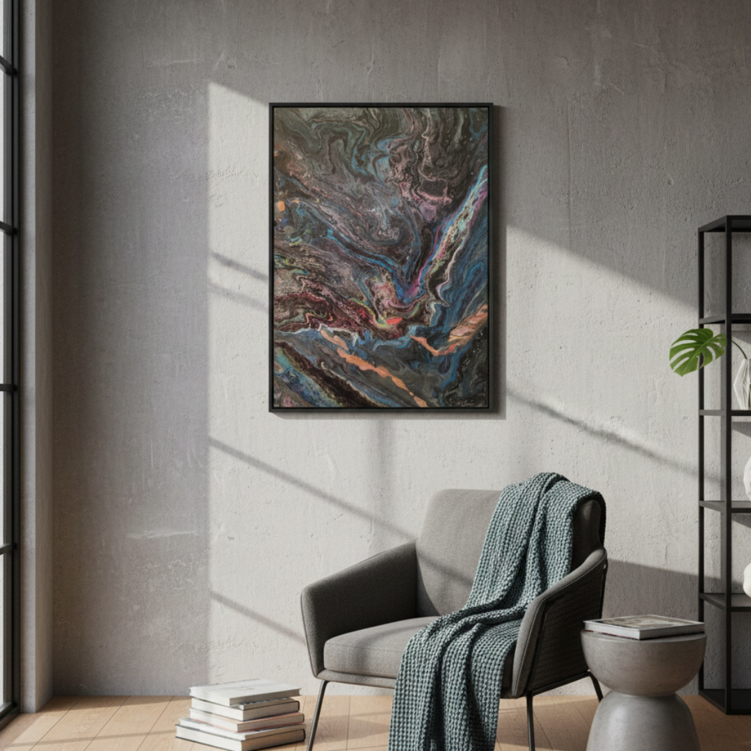 Pintura Fluida: Mármore Cósmico