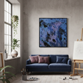 Pintura Fluida: Silêncio em Tons de Azul