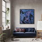 Pintura Fluida: Silêncio em Tons de Azul