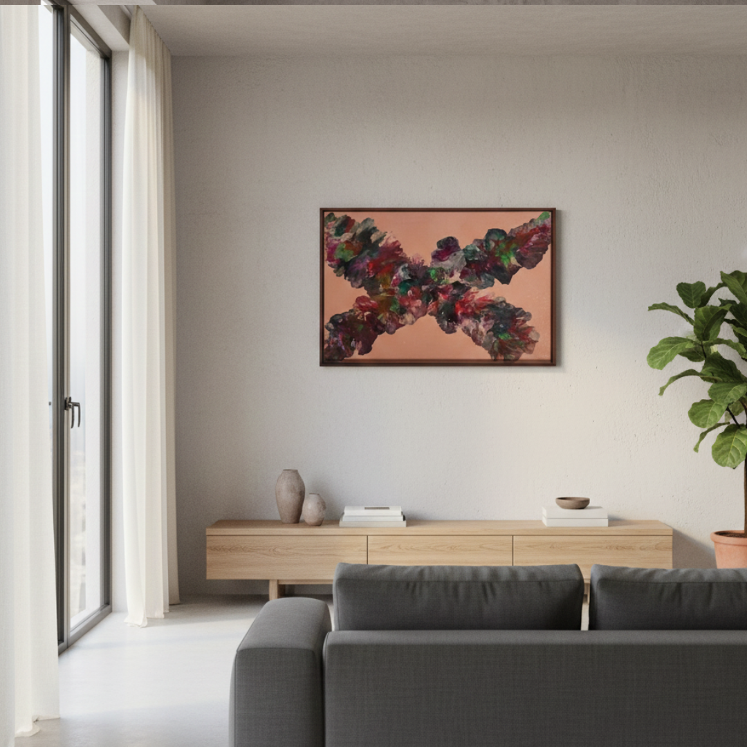 Pintura Fluida: O Abraço Impossível