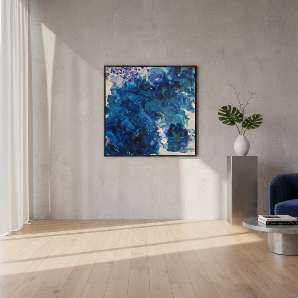 Pintura Fluida: Blue Lake (Rotomairewhenua)