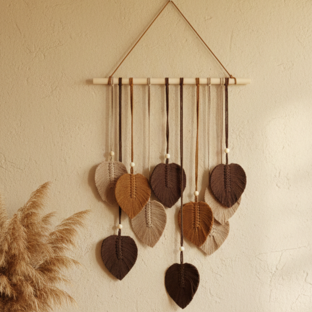 Apanhador de Sonhos: Folhas em Macramé