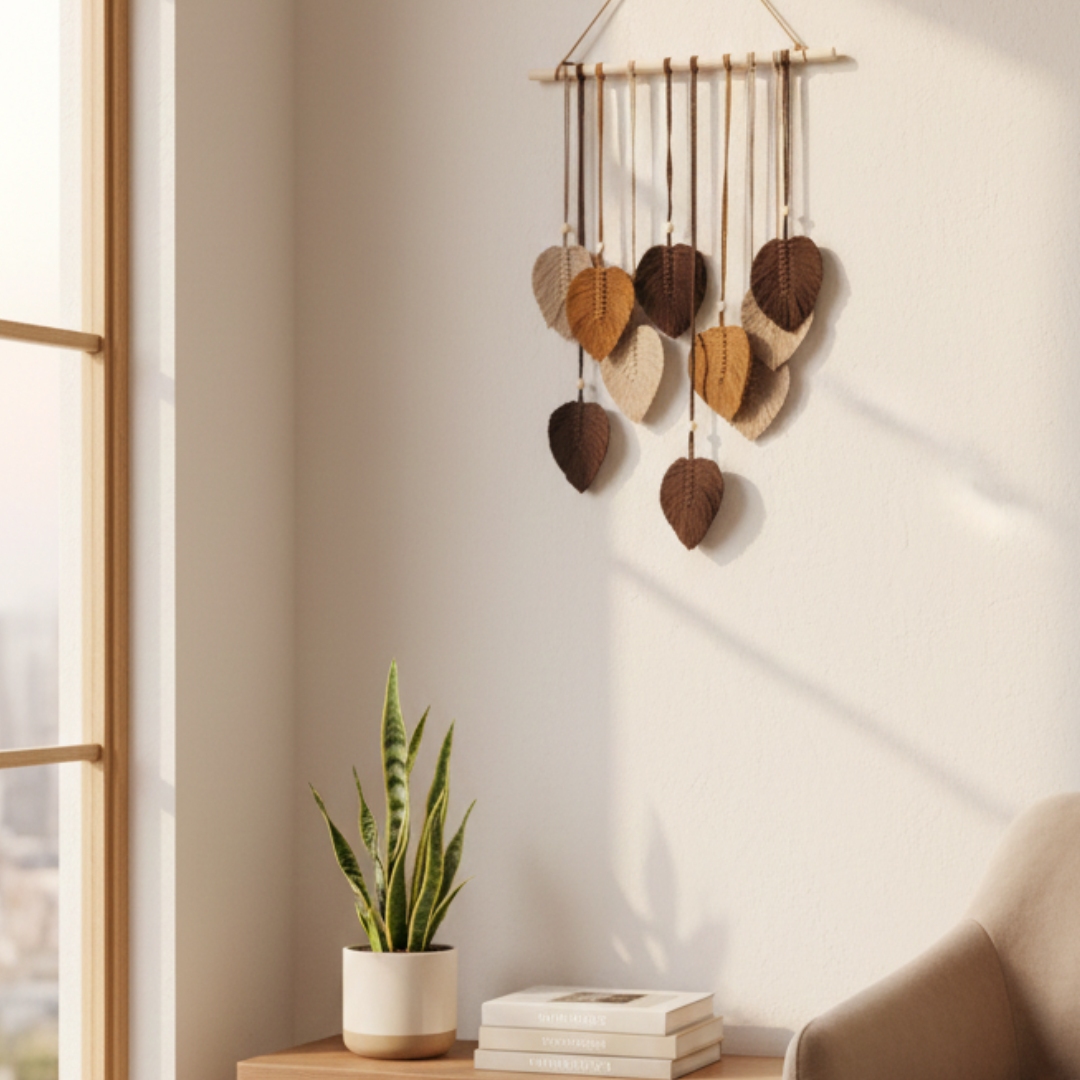 Apanhador de Sonhos: Folhas em Macramé