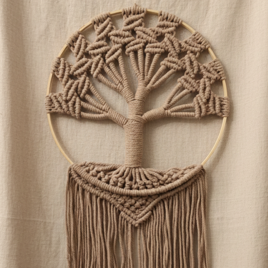 Árvore da Vida em Macramé — Raízes da Alma