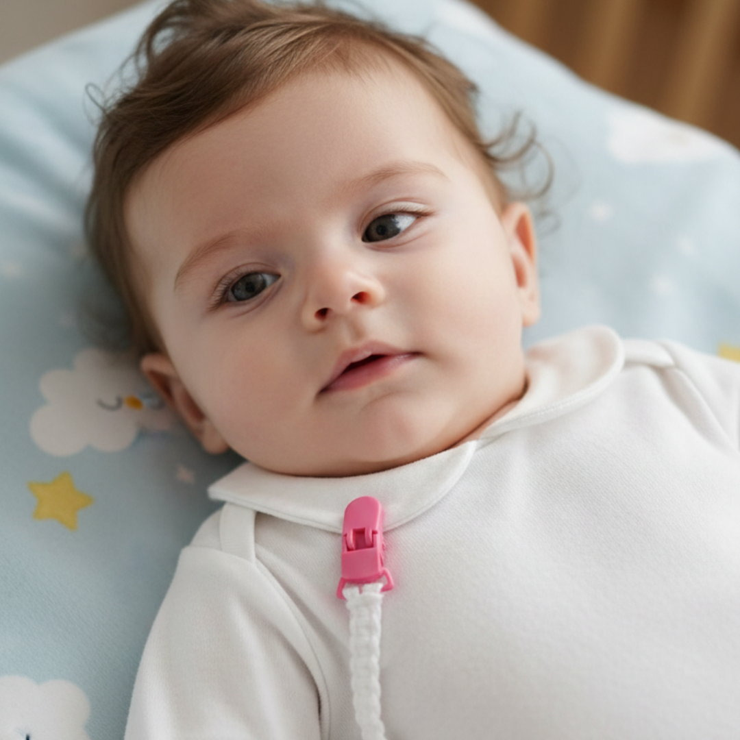 Prendedor de Chupeta: Doce Rosa