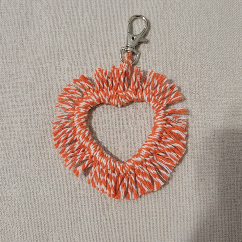 Porta-Chaves: Coração de Coral