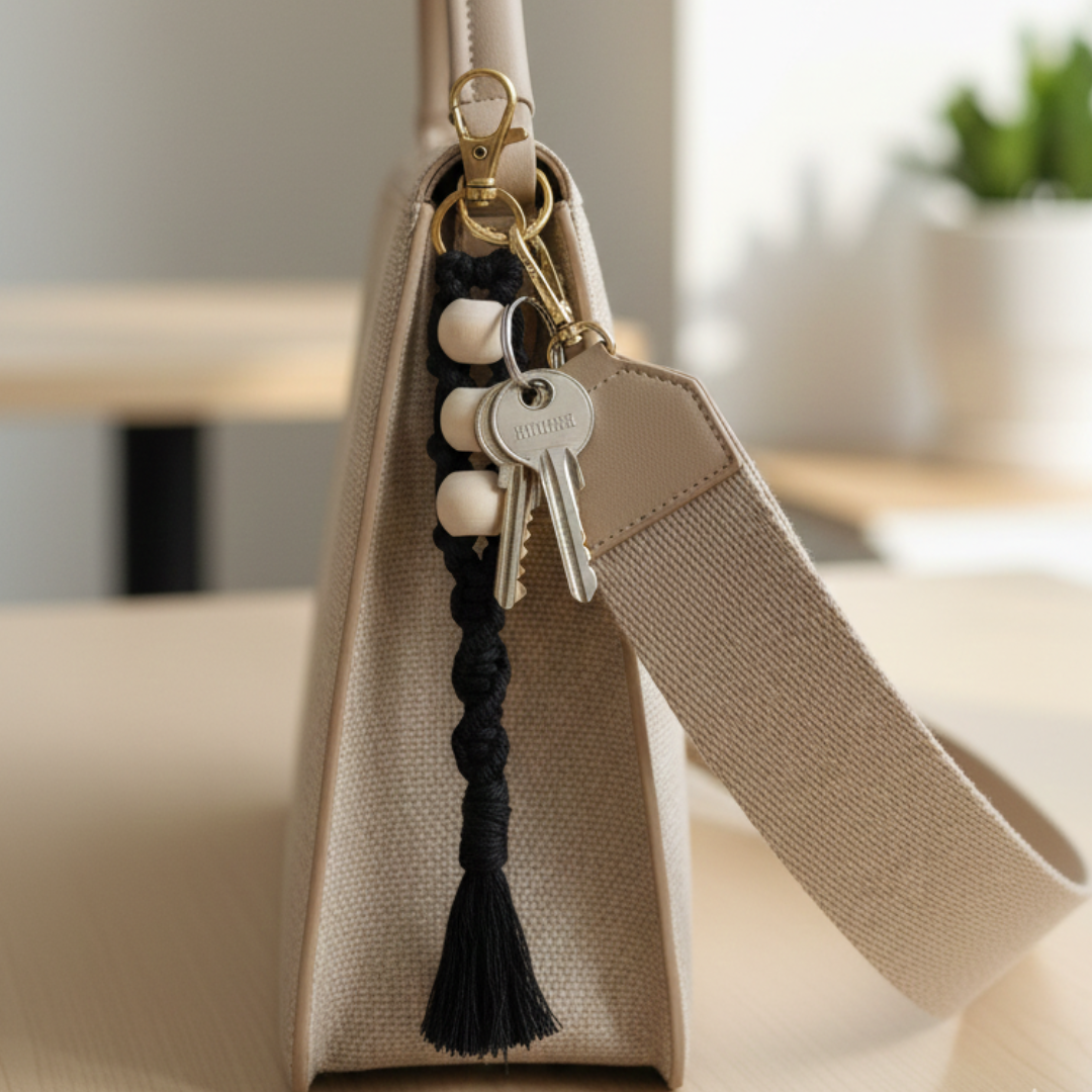 Porta-Chaves: Ébano Minimalista