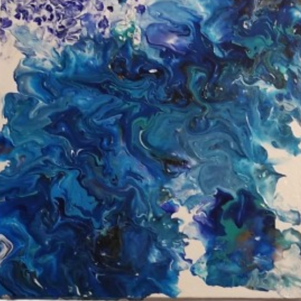 Pintura Fluida: Blue Lake (Rotomairewhenua)