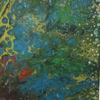 Pintura Fluida: Jardim Submerso de Gaia