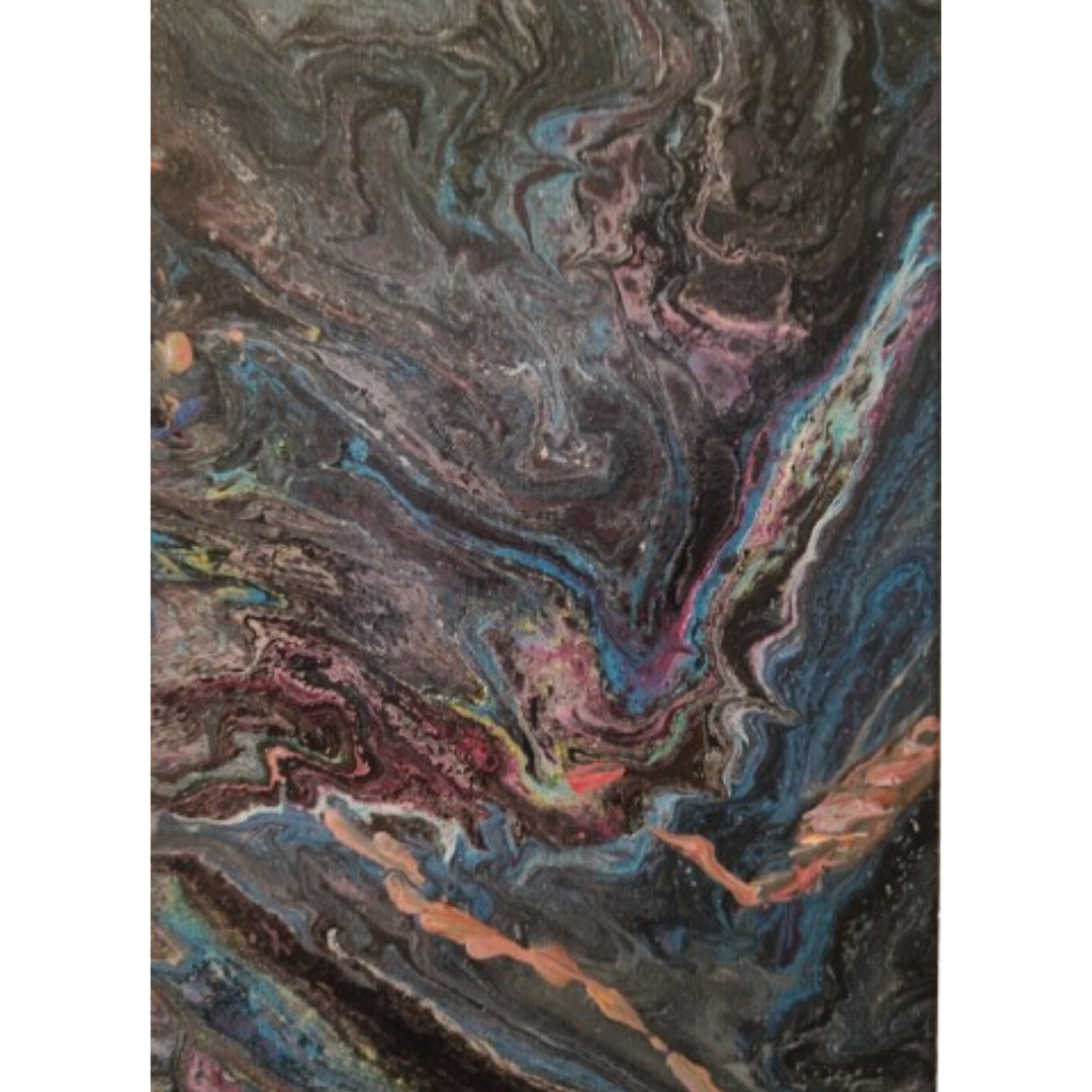Pintura Fluida: Mármore Cósmico