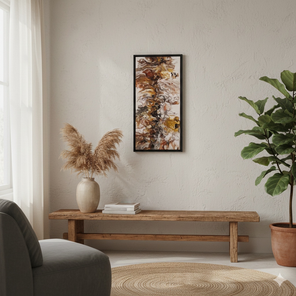 Pintura Fluida: Coluna de Outono