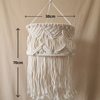 Horizonte Infinito — Candeeiro em Macramé com Luz Suave